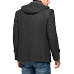 PLT8310 Overcoat // Patterned Black (XL)