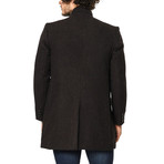 PLT8318 Overcoat // Patterned Burgundy + Brown (S)