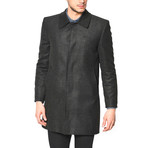 PLT8219 Dewberry Overcoat // Herringbone Anthracite (S)