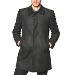 PLT8219 Dewberry Overcoat // Herringbone Anthracite (S)