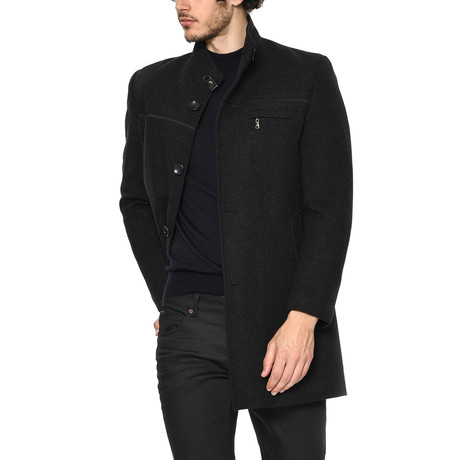 PLT8324 Dewberry Overcoat // Patterned Anthracite (S)