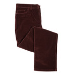 Corduroy Jean Style Pants // Burgundy (44WX32L)