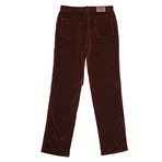 Corduroy Jean Style Pants // Reddish Brown (46)