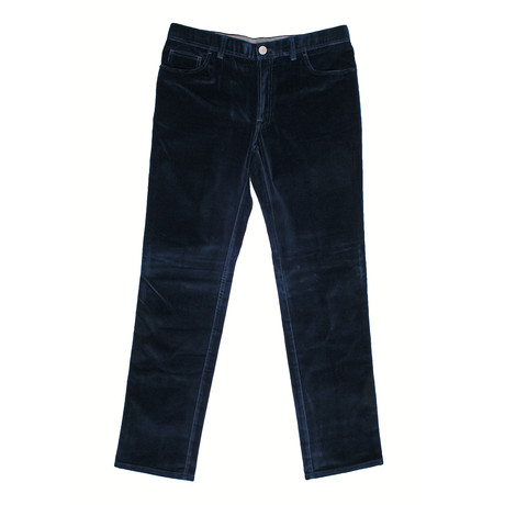 Corduroy Jean Style Pants // Blue (28WX32L)