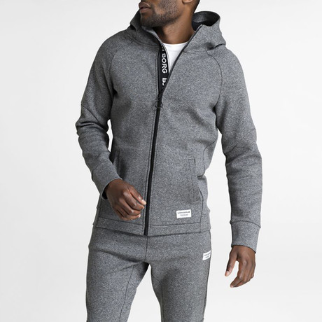 Fitted Zip-Up Hoodie // Gray (S)