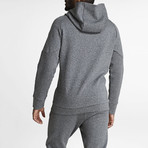 Fitted Zip-Up Hoodie // Gray (S)