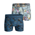 Boxer Shorts // Set Of 2 // Camo Shade + Flowers (M)