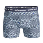 Essential Boxer Shorts // Set Of 3 // Teal + White + Cobalt (XL)