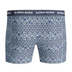 Essential Boxer Shorts // Set Of 3 // Teal + White + Cobalt (S)