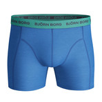 Essential Boxer Shorts // Set Of 3 // Teal + White + Cobalt (S)