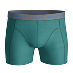 Essential Boxer Shorts // Set Of 3 // Evergreen + Gray + Pink (S)