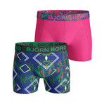 Boxer Shorts // Set Of 2 // Triangles + Fuschia (L)