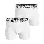 Solid Boxer Shorts // Set Of 2 // White (XL)