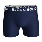 Solid Boxer Shorts // Set Of 2 // Cobalt + Navy (2XL)