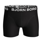 Solid Boxer Shorts // Set Of 2 // Black (S)