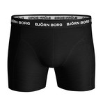 Seasonal Solids Boxer Shorts // Set Of 3 // Red + White + Black (S)