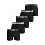 Solids Boxer Shorts // Set Of 5 // Black (XL)