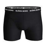 Solids Boxer Shorts // Set Of 5 // Black (2XL)