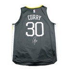 Stephen Curry Signed Golden State Warriors Replica Jersey // Statement Edition