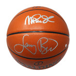 Dual Signed NBA Basketball // Magic Johnson + Larry Bird