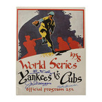 1938 Signed World Series Reprint Program // Yankees VS Cubs // Joe Dimaggio + Bill Dickey + Billy Herman