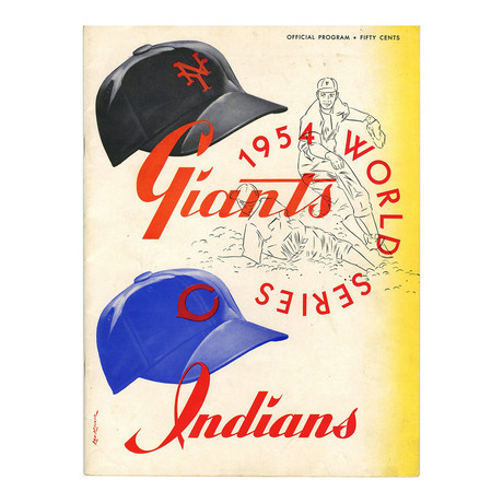 1954 World Series Program // Giants VS Indians