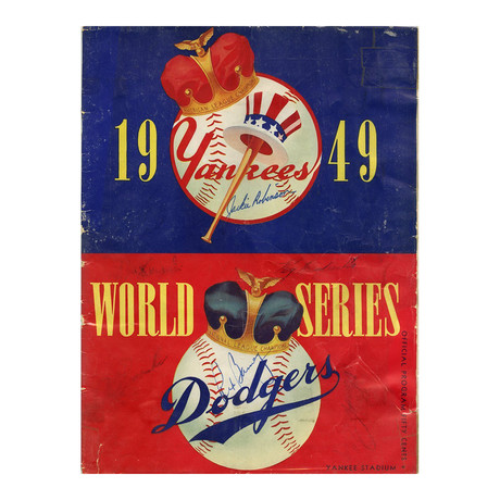 1949 Team Signed World Series Program // Yankees VS Dodgers