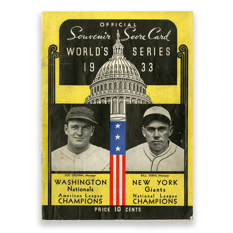 1933 World Series Program // Giants VS Washington