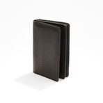Premium Leather Gusset Card Case // Black