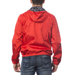 Reversible Hooded Wind Breaker // Hot Red (XXS)