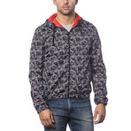 Reversible Hooded Wind Breaker // Hot Red (XXS)