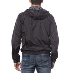 Reversible Hooded Wind Breaker // Black (XXS)