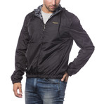 Reversible Hooded Wind Breaker // Black (XXS)