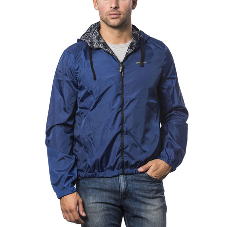 Reversible Hooded Wind Breaker // Dark Navy (XXS)