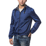Reversible Hooded Wind Breaker // Dark Navy (XS)