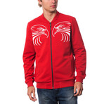 Zipped Bomber // Hot Red (XXS)
