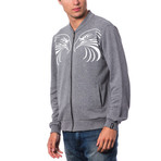 Zipped Bomber // Grey Melange (XXS)