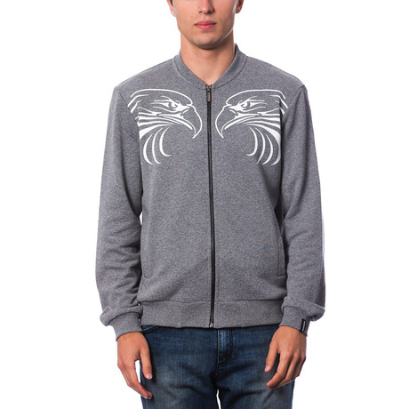 Zipped Bomber // Grey Melange (XXS)