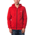 Zip-Up Hoodie // Hot Red (2XL)