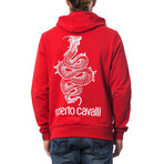 Zip-Up Hoodie // Hot Red (2XL)