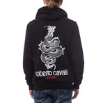 Dragon Zip-Up Hoodie // Black (XXS)