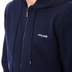 Dragon Zip-Up Hoodie // Dark Navy (XXS)