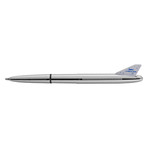 Chrome Bullet Airplane Space Pen (White Tail)