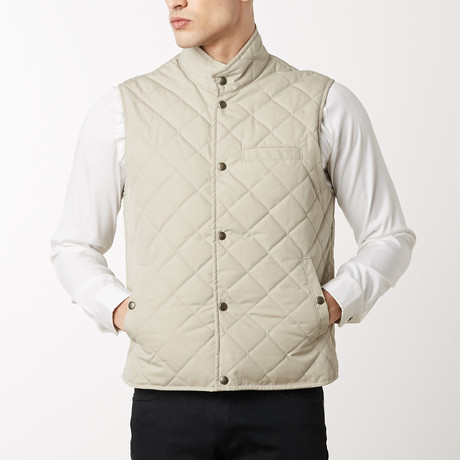 Quilted Vest // Stone (XS)