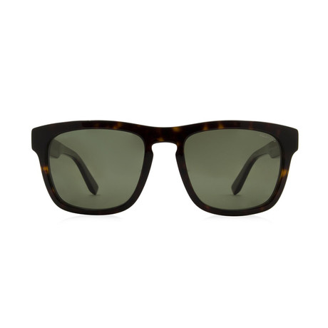 Men's Polarized Wayfarer Sunglasses // Havana + Green Polarized