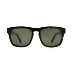 Men's Polarized Wayfarer Sunglasses // Havana + Green Polarized