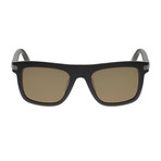 Men's Square Sunglasses // Black + Brown