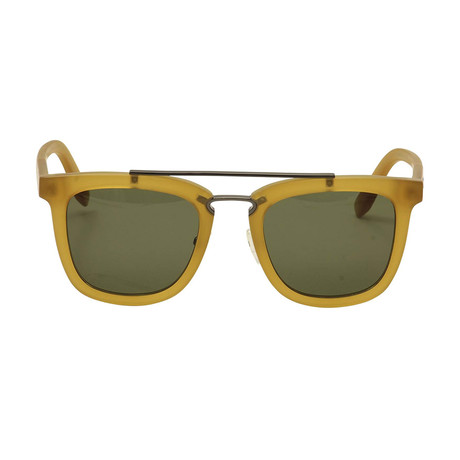 Men's Modified Rectange Sunglasses // Butterscotch + Grey