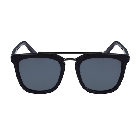 Men's Modified Rectange Sunglasses // Dark Blue + Grey