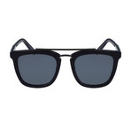 Men's Modified Rectange Sunglasses // Dark Blue + Grey